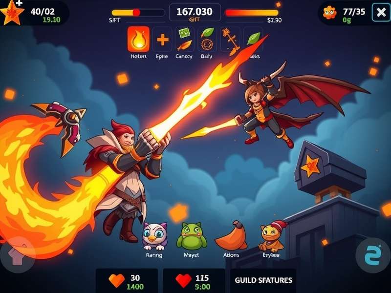 Pyro Clash social features and guild system